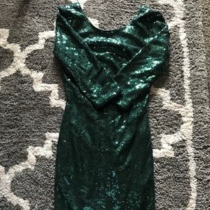 Green Sequin Cocktail Dress